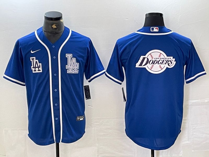 Men Los Angeles Dodgers Blank Blue Second generation joint name Nike 2024 MLB Jersey style 8
